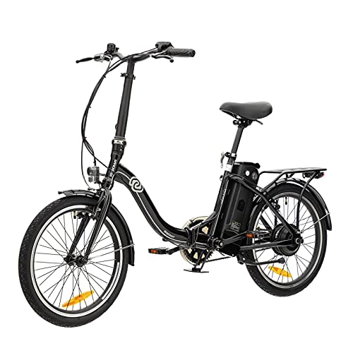Elektrofahrräder : VECOCRAFT Nemesis Elektro Klapprad, Elektrofahrrad 20 Zoll E-Bike, E-Folding Bike mit ausziehbarer Baterrie 36V 13Ah(468WH), 250W Motor, E-Bike Klapprad Herren&E Bike Damen mit Niedrigem Rahmen (Schwarz)