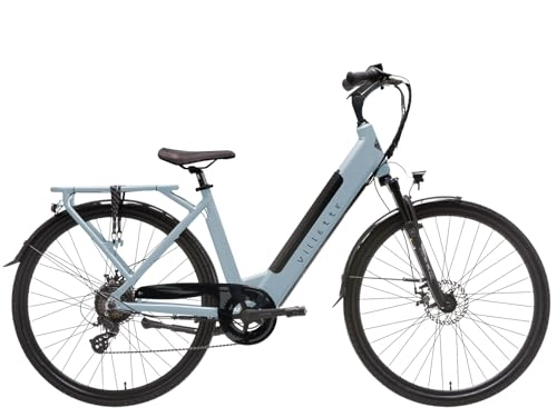 Elektrofahrräder : VILLETTE E-Bike Damen l'Amant - 28 Zoll Elektrofahrrad - 7 Gänge e Bike - 13 Ah - Integrierter Akku - Elektrisches Damenrad - Blau