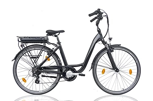 Elektrofahrräder : VILLETTE E-Bike Damen Le Bonheur - 28 Zoll Elektrofahrrad - 7 Gänge e Bike - 13 Ah - Elektrisches Damenrad - Schwarz