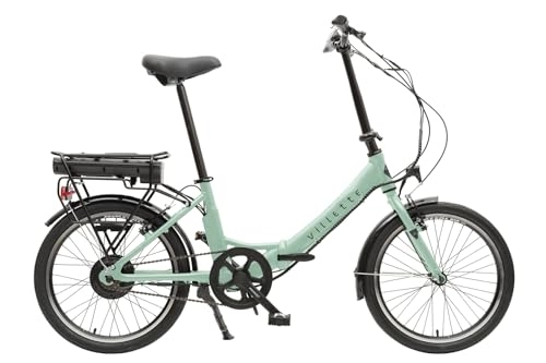 Elektrofahrräder : VILLETTE E-Bike klapprad Les Vacances - 20 Zoll Elektrofahrrad - 6 Gänge e Bike - Herren und Damen - Mint