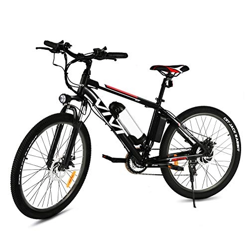 Elektrofahrräder : VIVI 26 Zoll Elektrofahrrad für Erwachsene, Mountainbike E Bike Herren Damen, 21-Gang Elektro Fahrrad 35MPH, 36V 8AH Lithium-Ionen-Akku Ebike (White&Black)