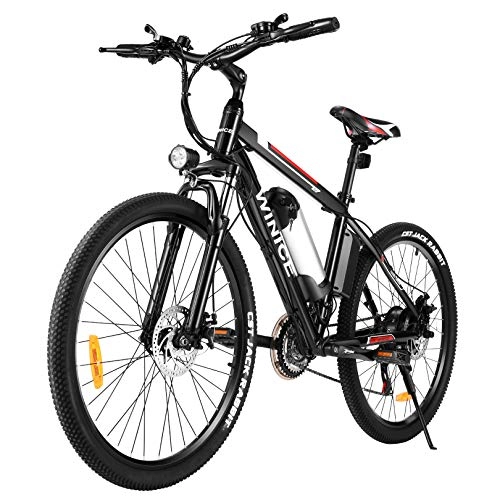 Elektrofahrräder : Vivi E-Bike Elektrofahrrad Mountainbike, 26 Zoll Elektrisches Fahrrad 250W Ebike mit Abnehmbarer 36V 8Ah Lithium-Batterie, Shimano 21-Gang (26 Zoll Schwarz- 8AH)