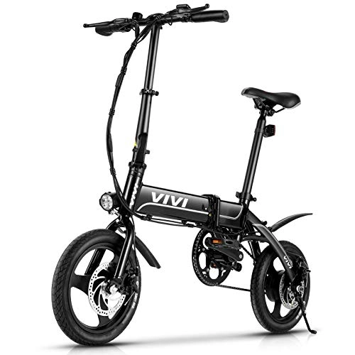 Elektrofahrräder : VIVI E-Bike Klapprad, 14 Zoll Faltbares Elektrofahrrad 350W Citybike Elektrisches Fahrrad mit Herausnehmbarer 36V 7, 8Ah Batterie, 25 km / h Ebike Für Herren Damen