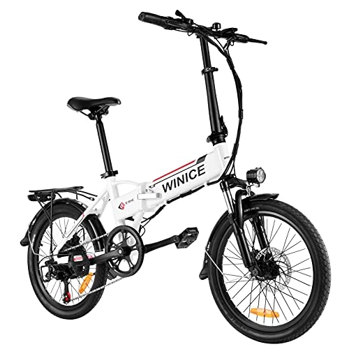 Elektrofahrräder : VIVI E-Bike Klapprad, 20" Elektrofahrrad, 350W Citybike Elektrisches Fahrrad mit herausnehmbarer 8 Ah Batterie, Shimano 7-Gang