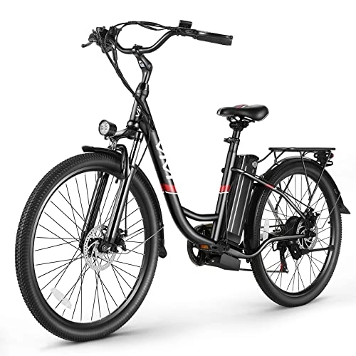 Elektrofahrräder : Vivi Ebike 26 Zoll Elektrofahrrad Damen, 250W Pedelec Citybike-mit 36V / 48V Lithium-Ionen-Akku 7 Gang Elektrofahrräder für Erwachsene