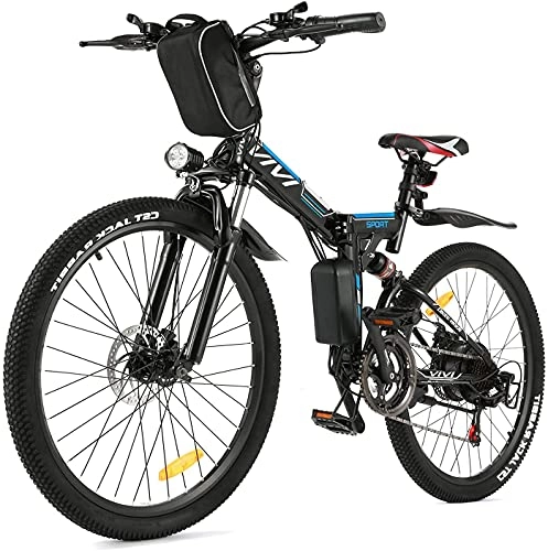 Elektrofahrräder : VIVI Elektrofahrrad 14 / 26 Zoll E-Bike Faltrad Herren Damen, Citybike Elektrofahrräder mit Herausnehmbarer 36V 7, 8Ah / 8Ah Batterie, Pedelec E Bike (26 Zoll 8Ah Schwarz)