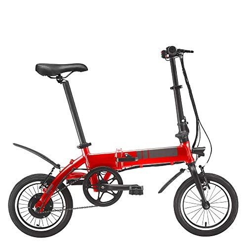 Elektrofahrräder : Wanlianer-Sports Elektrisches Fahrrad 250W Brushless Motor Elektro-Faltrad 40KM Maxgeschwindigkeit LCD Display Ebike Straßen-Fahrrad 100kg Load Bearing (Farbe : Rot, Größe : Einheitsgröße)