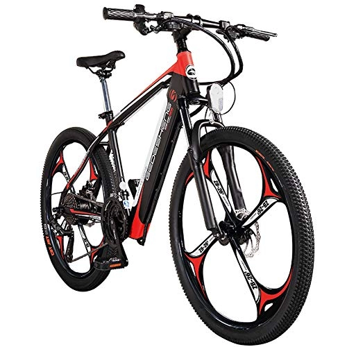 Elektrofahrräder : Wheel-hy Elektrofahrrad 26Zoll E- Bike Mountainbike, 30-50km / h Meilen Kilometerstand, 36V 10.4AH Abnehmbarer Akku and 21 Gang Getriebe
