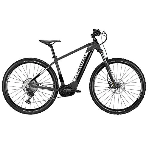 Elektrofahrräder : Whistle E Bike MTB 29 Zoll E Mountainbike Hardtail Bosch B-Race 600 Pedelec 29" (anthrazit / weiß / schwarz, 40 cm)