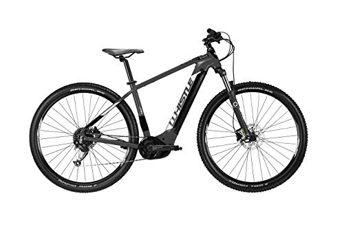 Elektrofahrräder : Whistle E Bike MTB 29 Zoll E Mountainbike Hardtail Bosch B-Race 600 Pedelec 29" (anthrazit / weiß / schwarz, 46 cm)