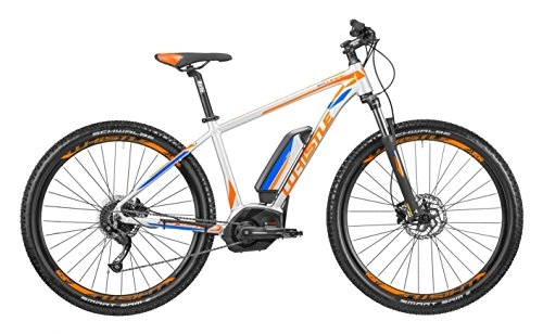 Elektrofahrräder : Whistle Mountain Bike Elektrische Emtb Ladetechnologie B-Ware CX 500, 9 Geschwindigkeit, Farbe Grau Ultralight – Orange, Größe M (170 – 185 cm)