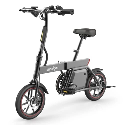 Elektrofahrräder : Windgoo Elektrofahrrad B20 36V 6.0AH Schwarz Faltbares E-Bike 14 Zoll Mini-Elektrofahrrader