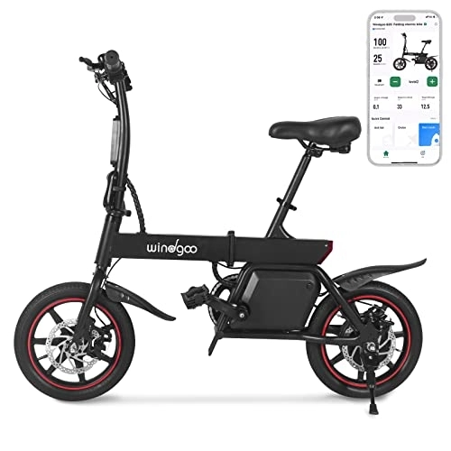 Elektrofahrräder : Windgoo Elektrofahrrad Ebike Klapprad 250W Elektrisches Faltbares Fahrrad für Erwachsene Teenager 25km / h Elektrofahrräder Herren Damen für Schule / Pendler (Entspricht den EU-Normen)