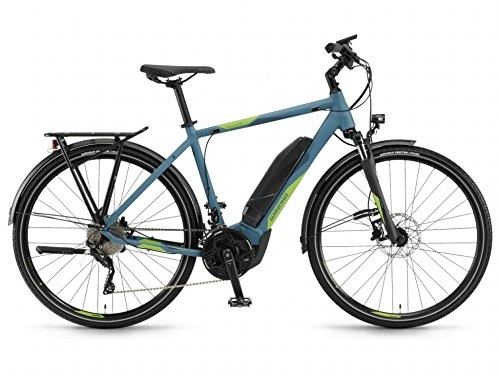 Elektrofahrräder : Winora E-Bike Yucatan 20 Herren 500Wh 28'' 20-G XT 18 YWC Aqua / Lime Matt 52