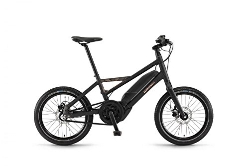 Elektrofahrräder : Winora Radius Plain 400Wh Elektro Fahrrad / 20R Urban eBike 2017 (Schwarz matt / Kupfer, 35)
