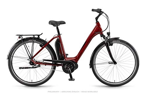 Elektrofahrräder : Winora Sima N7 Plus 500Wh Bosch Elektro Fahrrad 2019 (28" Einrohr 50cm, Lasurrot)