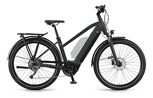 Elektrofahrräder : Winora Sinus 9 Bosch Elektro Fahrrad 2021 (27.5" Damen Trapez 48cm, Darkslategrey matt (Damen))