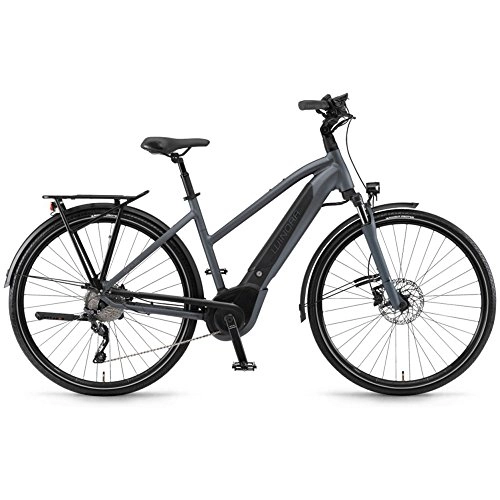 Elektrofahrräder : Winora Sinus i10 500 Damen Pedelec E-Bike Trekking Fahrrad grau 2019: Größe: 44cm