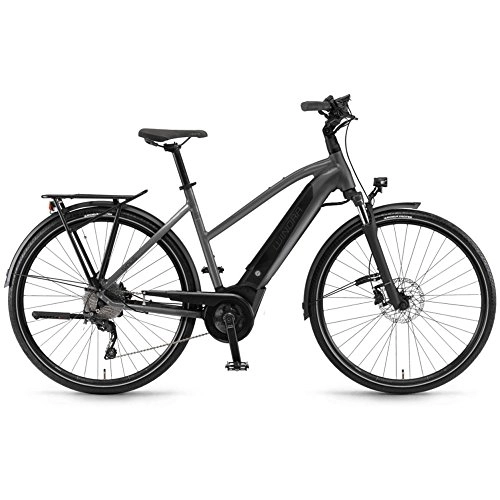 Elektrofahrräder : Winora Sinus i9 i500Wh Bosch Elektro Fahrrad 2019 (28" Damen Trapez 52cm, Titan Damen)