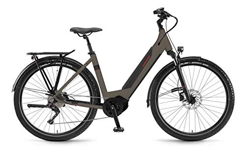 Elektrofahrräder : Winora Sinus iX12 Bosch Elektro Fahrrad 2021 (27.5" Einrohr 46cm, Metallic Sand matt (Einrohr))