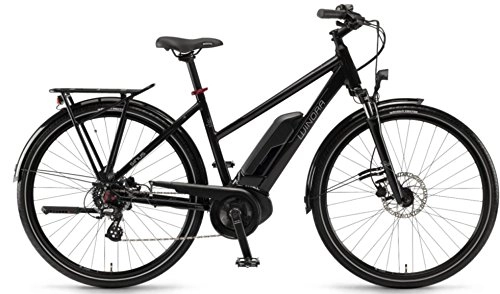 Elektrofahrräder : Winora Sinus Tria 7eco 400Wh Bosch Elektro Fahrrad 2018 (28" Damen Trapez 52cm, Schwarz Damen)