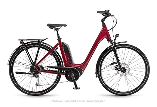 Elektrofahrräder : Winora Sinus Tria 9 Bosch Elektro Fahrrad 2019 (28" Einrohr 50cm, Lasurrot Einrohr)