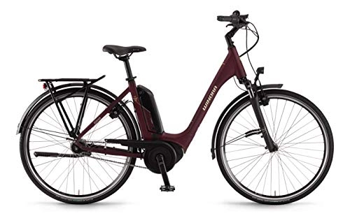 Elektrofahrräder : Winora Sinus Tria N7eco 400Wh Bosch Elektro Fahrrad 2020 (28" Einrohr 46cm, Burgundyred matt)