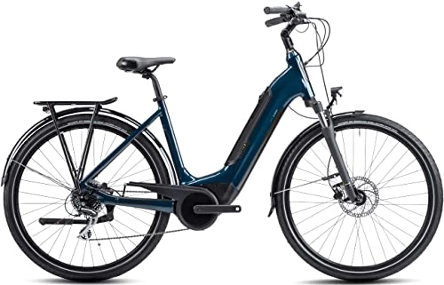 Elektrofahrräder : Winora Tria 8 400Wh Bosch Elektro Trekking Bike 2022 (28" Wave 51cm, Deepsea)