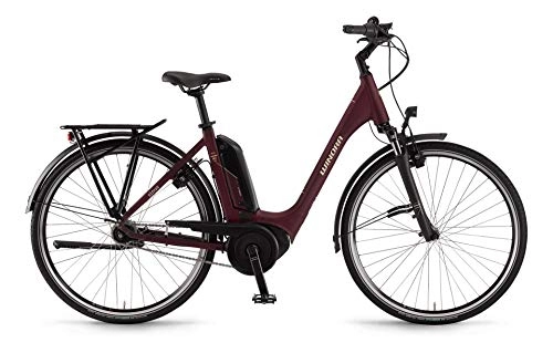Elektrofahrräder : Winora Tria N7 Eco Bosch Elektro Fahrrad 2021 (26" Einrohr 46cm, Burgundyred matt)
