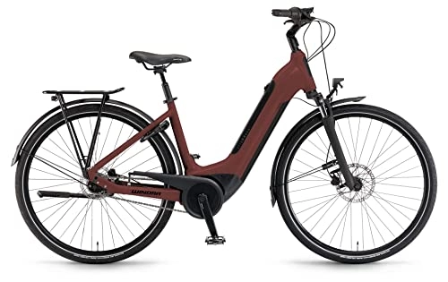 Elektrofahrräder : Winora Tria N8f Eco 400Wh Bosch Elektro Trekking Bike 2022 (28" Wave 46cm, Velvetred Matte)