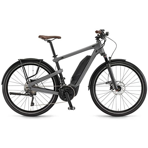 Elektrofahrräder : Winora Yakun 500 Pedelec E-Bike Trekking Fahrrad grau 2019: Größe: 53cm