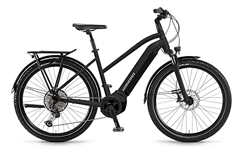 Elektrofahrräder : Winora Yucatan 12 Pro 630Wh Yamaha Elektro Fahrrad 2022 (27.5" Damen Trapez 48cm, Schwarz matt (Damen))