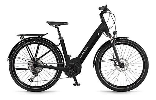 Elektrofahrräder : Winora Yucatan 12 Pro 630Wh Yamaha Elektro Fahrrad 2022 (27.5" Einrohr 46cm, Schwarz matt (Einrohr))