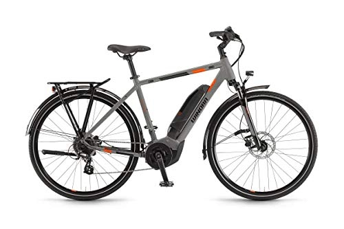 Elektrofahrräder : Winora Yucatan 8 400 Pedelec E-Bike Trekking Fahrrad grau 2019: Größe: 52cm