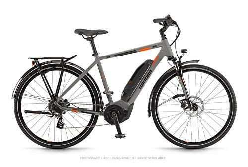 Elektrofahrräder : Winora Yucatan 8 400 Pedelec E-Bike Trekking Fahrrad grau 2019: Größe: 56cm