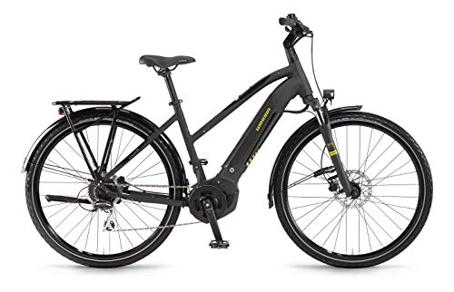 Elektrofahrräder : Winora Yucatan i8 i400Wh Yamaha Elektro Fahrrad 2020 (28" Damen Trapez 52cm, Schwarz matt / Schwarz Glanz (Damen))