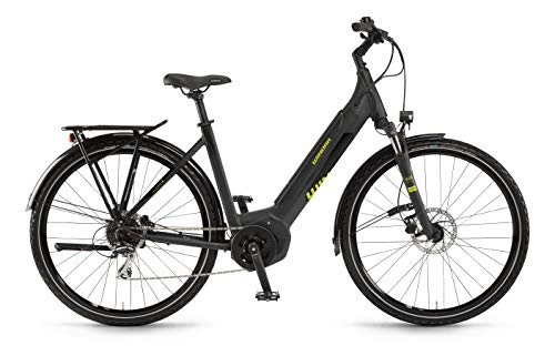 Elektrofahrräder : Winora Yucatan i8 i400Wh Yamaha Elektro Fahrrad 2020 (28" Einrohr 46cm, Schwarz matt / Schwarz Glanz (Einrohr))