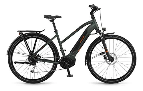 Elektrofahrräder : Winora Yucatan i9 i500Wh Yamaha Elektro Fahrrad 2020 (28" Damen Trapez 52cm, Olive matt)