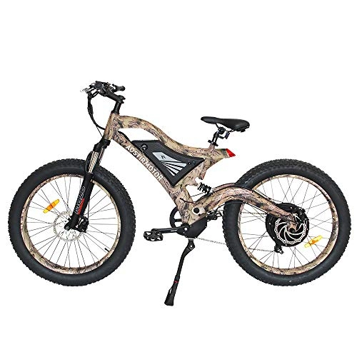 Elektrofahrräder : WOkismx Elektro-Fahrrad Fat Tire Electric Mountain Bike Elektro-Fahrrad Beach Cruiser Schnee-Fahrrad-1500W 48V 14Ah Lithium-Batterie