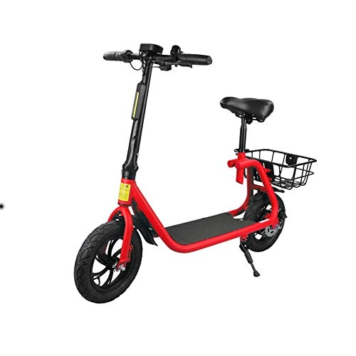 Elektrofahrräder : WSBBQ 350W Faltett-Elektro-Bike-Adult Scooter Portable und Easy to Store in Caravan, Motor Home, Boot. Short Charge Lithium-Ionen-Batterie und Silent Motor eBike, Red