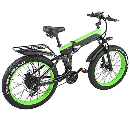 Elektrofahrräder : WSHA Faltbares Elektrofahrrad 48V10.4A Elektrofahrräder 500W 26 Zoll 4.0 Fat Tyres Mountain E-Bike, 3 Fahrmodi, für Erwachsene und Jugendliche