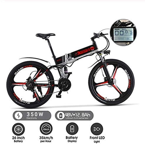Elektrofahrräder : WXJWPZ Faltendes Elektrisches Fahrrad 26 Zoll 48V 1000W Fettes Reifen-Gebirgsschnee Ebike Das Elektrisches Fahrrad Faltet, B