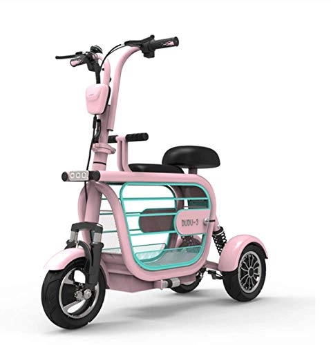 Elektrofahrräder : WXJWPZ Faltendes Elektrisches Fahrradkind Elektrisches Fahrradlicht Stadt Ebike Leistungsfähiges E-Fahrrad Erwachsenes Elektrisches Fahrrad Der Minilithiumbatterie, Pink