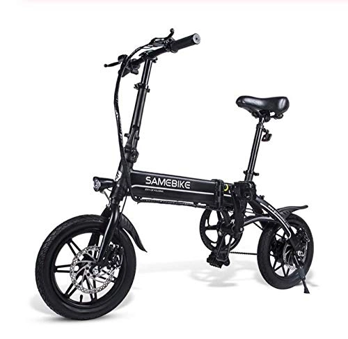 Elektrofahrräder : WXJWPZ Zusammenklappbares Elektrofahrrad 14 Zoll Zusammenklappbares Elektrofahrrad Power Assist Elektrofahrrad E-Bike Roller 250W Motor, Black