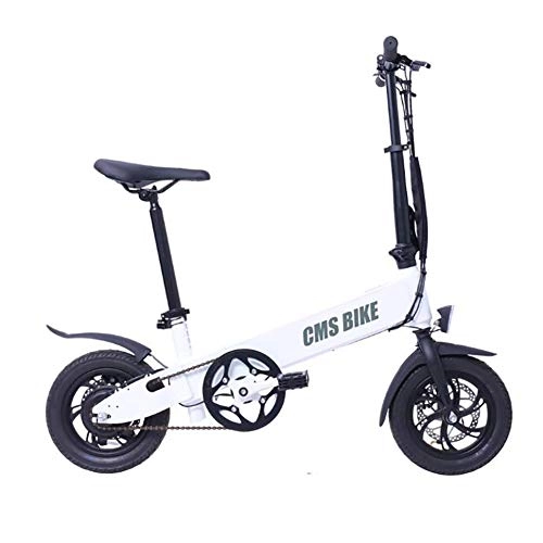 Elektrofahrräder : WXX 12-Zoll-Aluminium-Legierung Folding Elektro-Fahrrad 5 Speed ​​Booster Doppelscheibenbremse Erwachsene Ultra Light Lithium-Batterie-Spielraum Elektro-Auto