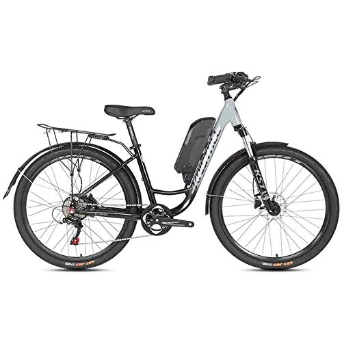 Elektrofahrräder : WXX Erwachsene Elektro-Fahrrad, 26 Zoll Electric Mountain Bike 350W Brushless Motor und Aluminium Rahmen mit 36V / 13Ah Lithium-Batterie Fahrrad Ebike, Black Gray