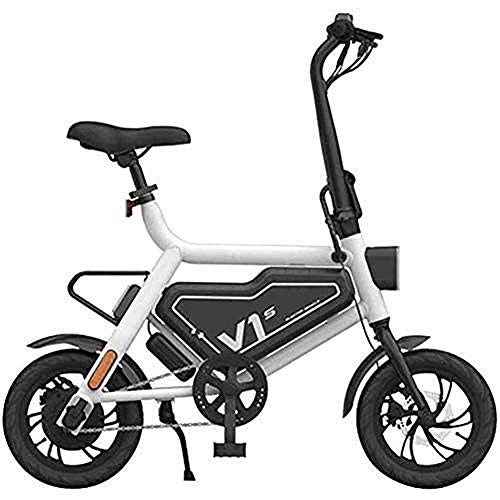Elektrofahrräder : WXX Tragbares Zusammenklappbares Elektrofahrrad, 7, 8AH 36V 250W Lithiumbatterie Hochleistungsfahrrad Aluminiumlegierung Rahmen Outdoor Adventure Sport Bike, Weiß