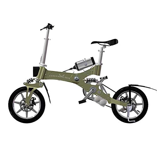 Elektrofahrräder : WYYSYNXB Grn Aluminiumlegierung Elektrische Bike Faltbare Erwachsene Fahrrad