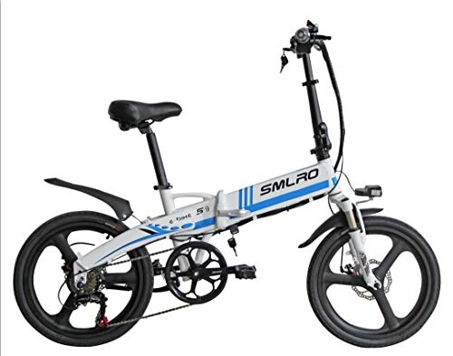 Elektrofahrräder : XHHXPY Elektrofahrrad Faltbares Elektrisches Fahrrad 20 Zoll Smart Moped Lithium Batterie Aluminium 48V350W, 01