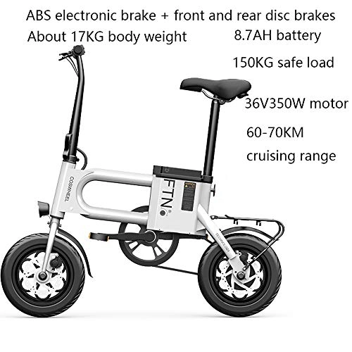 Elektrofahrräder : XHHXPY Elektrofahrrad Faltbares Lithium-Batterie Faltender Elektrischer Fahrradfahrer-Lithiumbatterie-Zusatzbatterieauto-Erwachsenroller